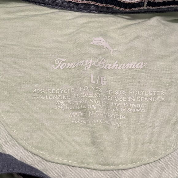 Tommy Bahama Men's Polo Size Large Short Sleeve Bright Green - Picture 6 of 12